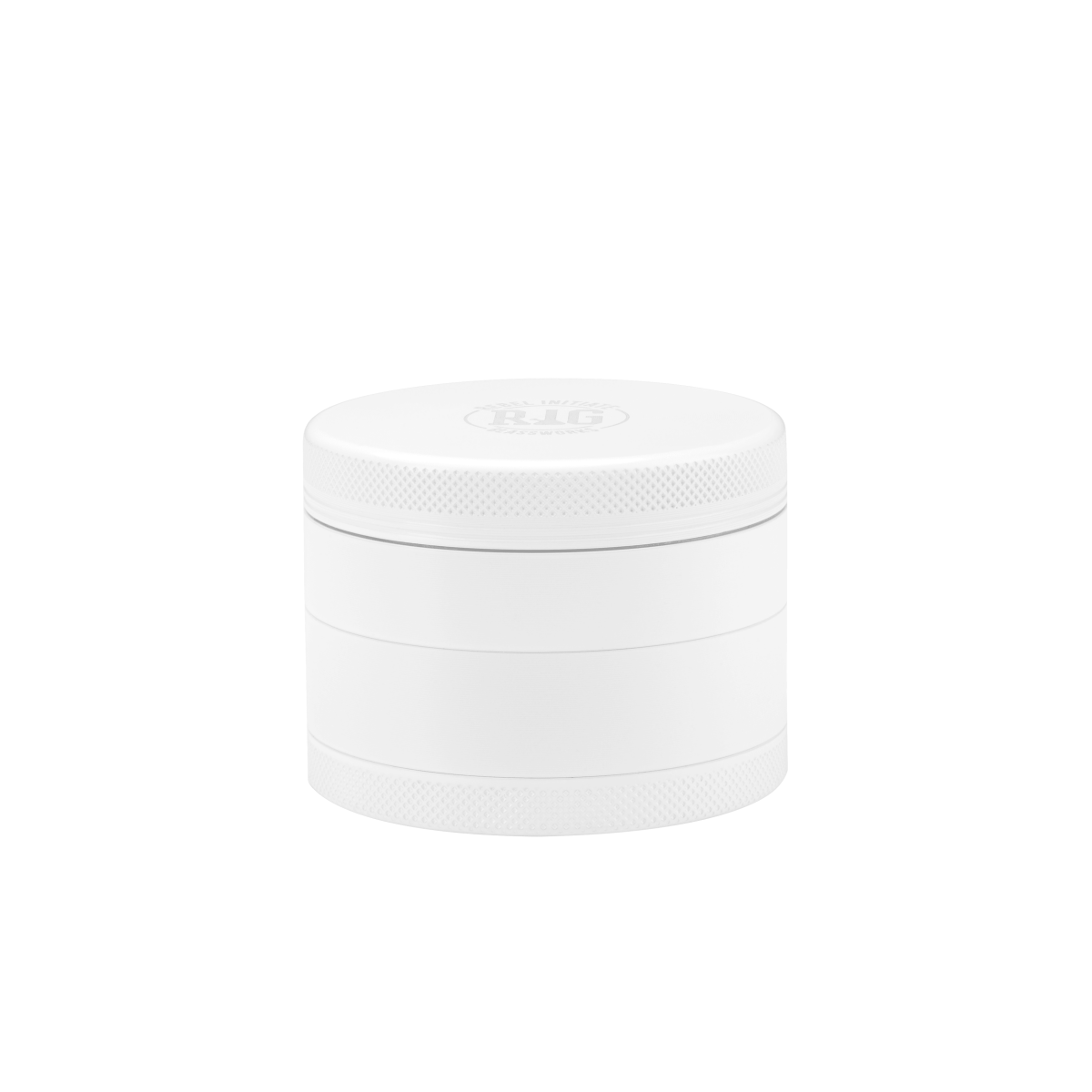 Close-up of the 2.2" Ceramic-coated Grinder, showcasing its metal, cylindrical form against a neutral backdrop.