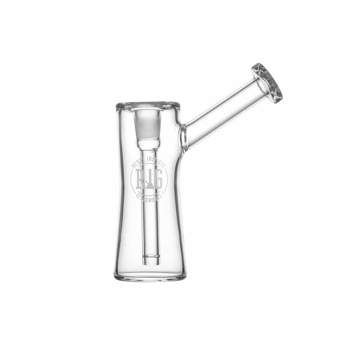 Standing Bubbler presents a clear glass bubbler, photographed from a slightly upward angle against a plain white background.