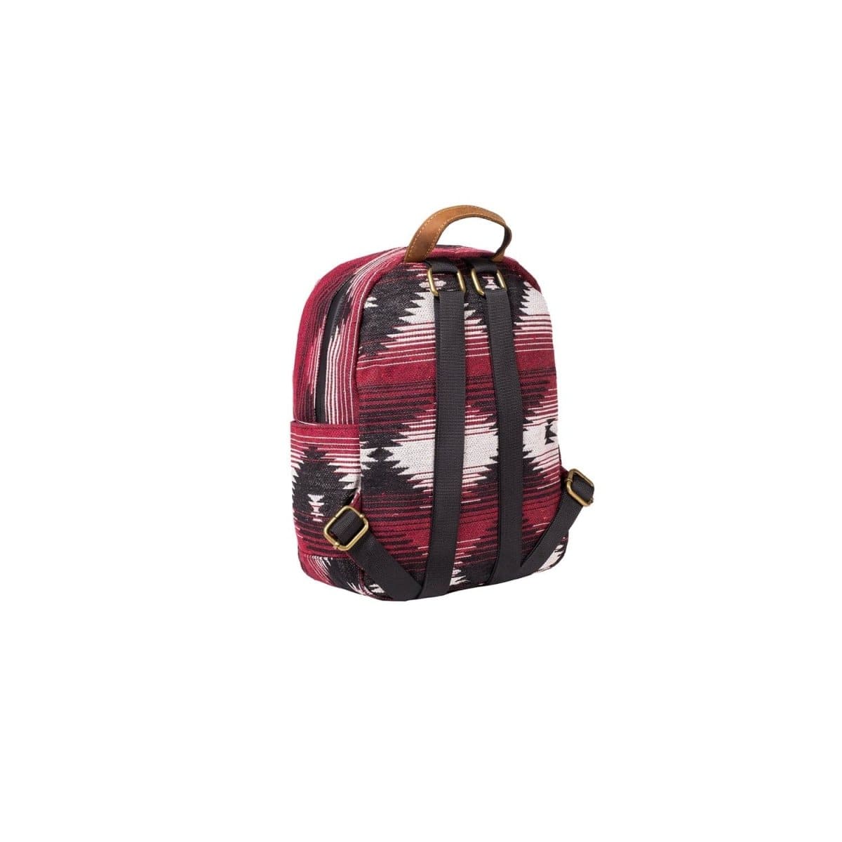 Front view of The Shorty - Smell Proof Mini Backpack, a patterned bag with adjustable straps, against a plain white background.
