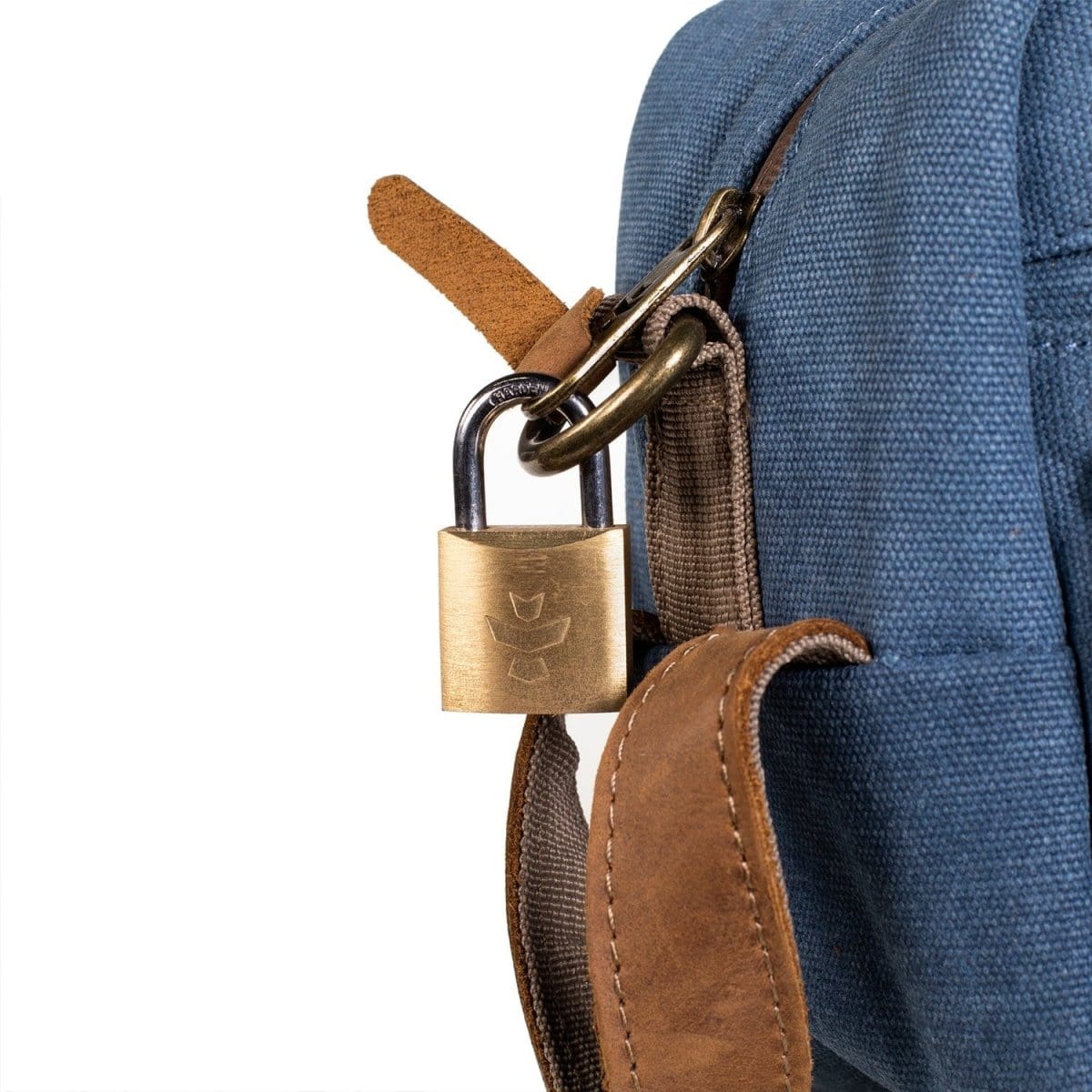Close-up view of The Stowaway - Smell Proof Toiletry Kit, showing its fabric exterior and carry handle.