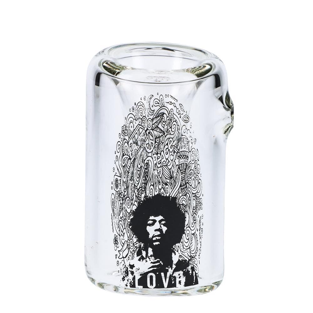 Rock Legends Hand Pipe Jimi Hendrix Love 6" Clear Hammer Sherlock Pipe