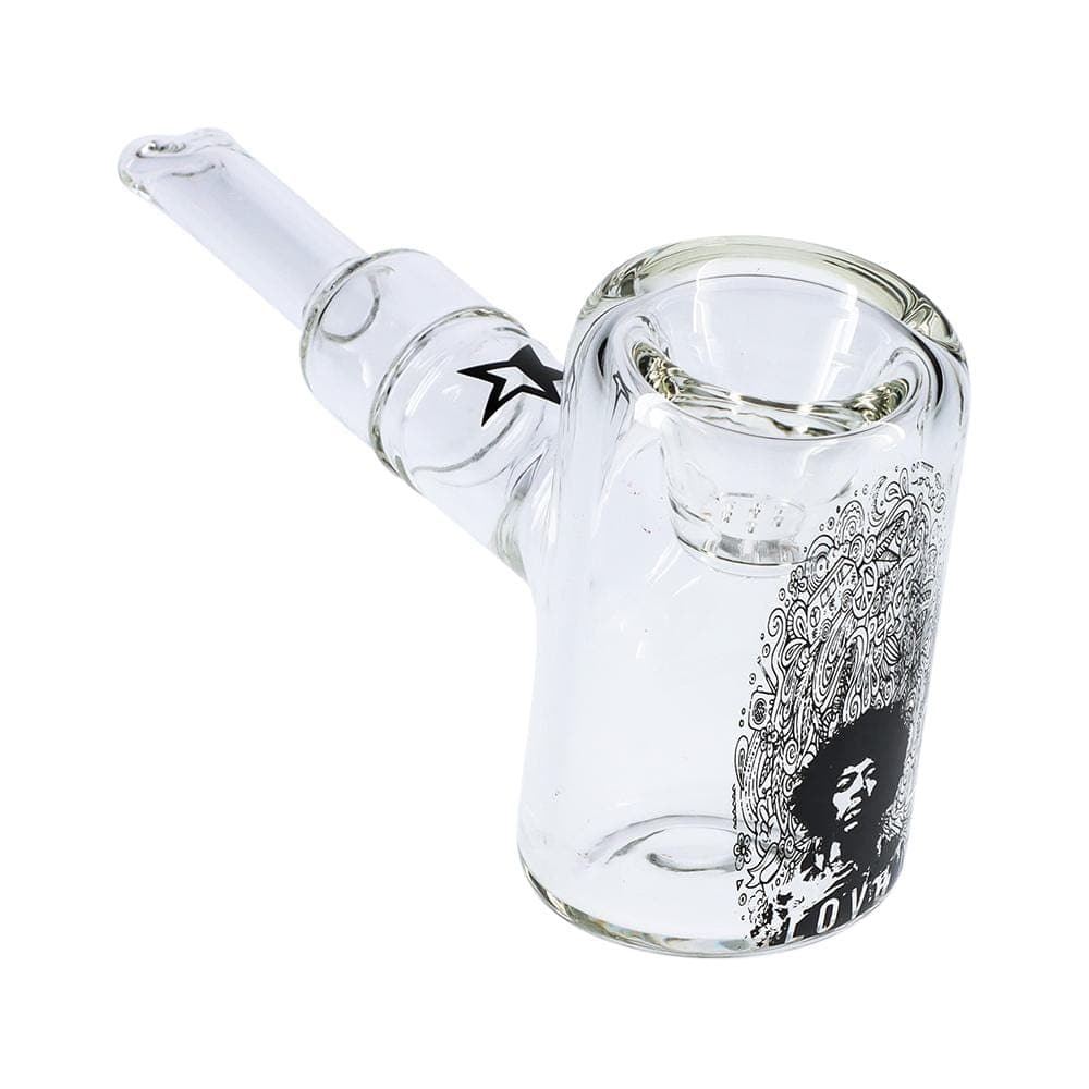 Rock Legends Hand Pipe Jimi Hendrix Love 6" Clear Hammer Sherlock Pipe