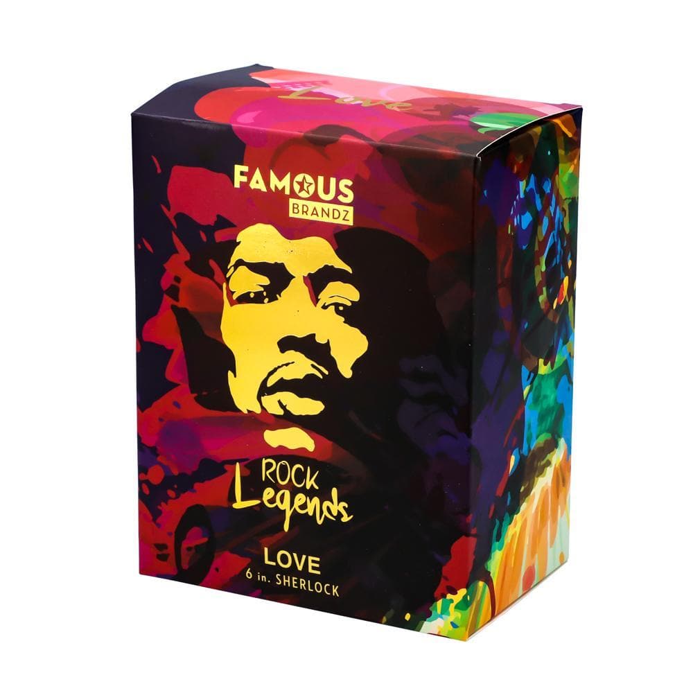 Rock Legends Hand Pipe Jimi Hendrix Love 6" Clear Hammer Sherlock Pipe