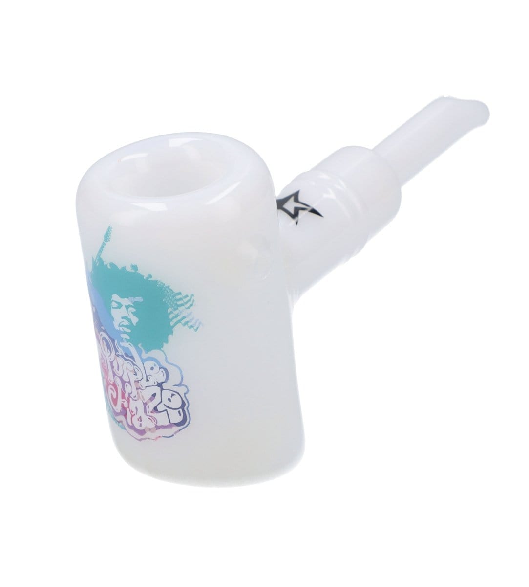 Valiant Distribution Hand Pipe Rock Legends Jimi Purplehaze Sherlock Pipe White 6 in.