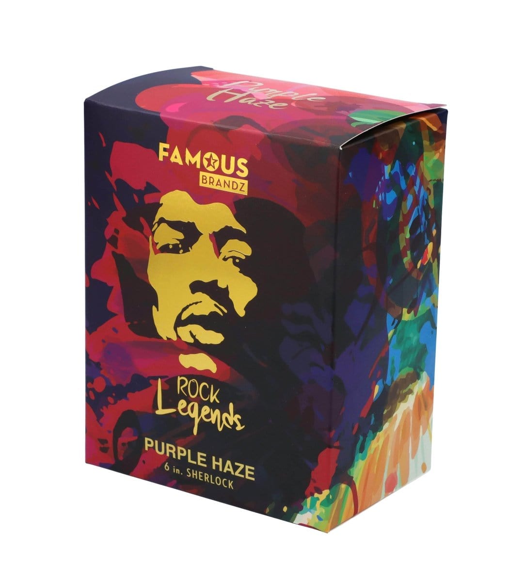 Valiant Distribution Hand Pipe Rock Legends Jimi Purplehaze Sherlock Pipe White 6 in.