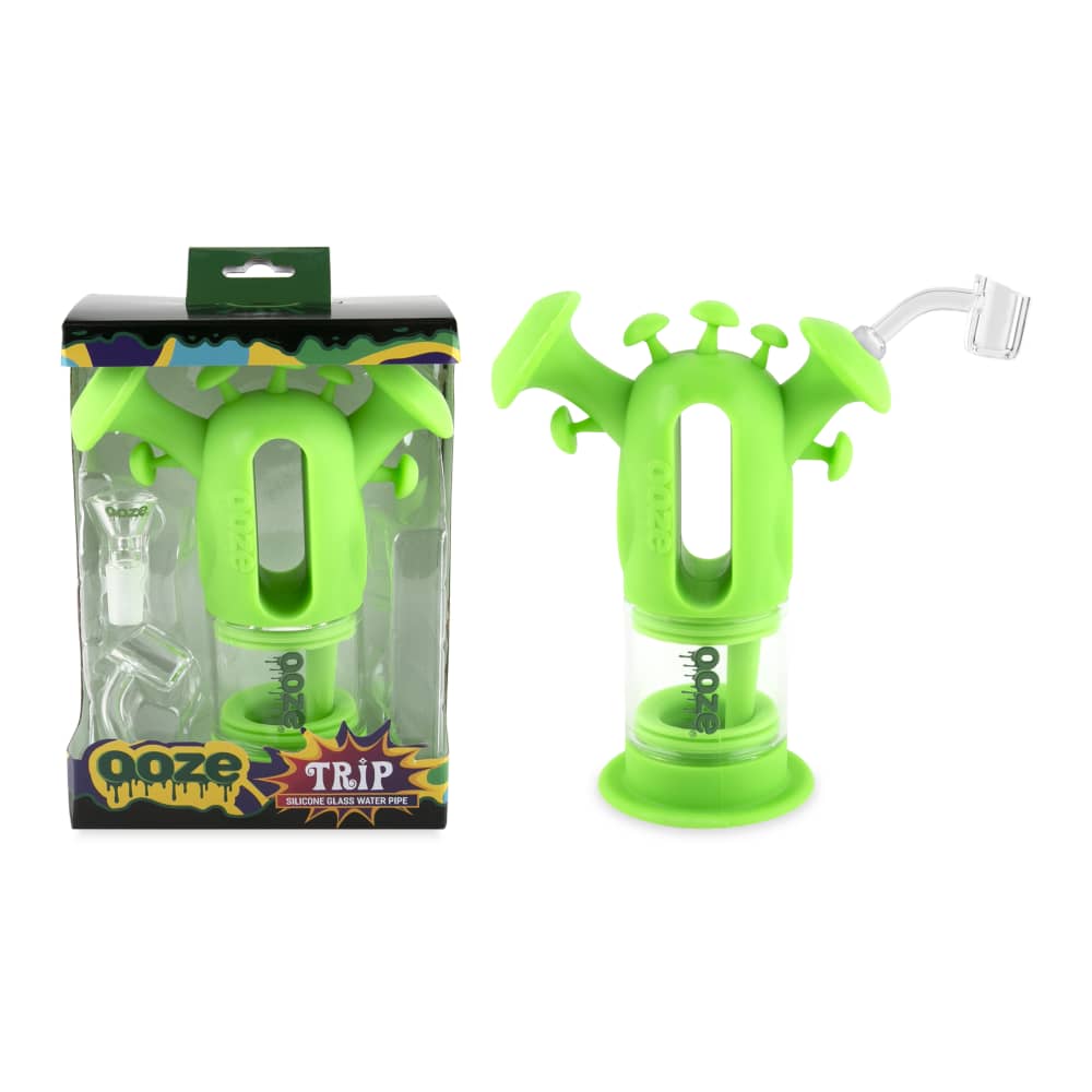 Ooze Silicone and Glass Trip Pipe Silicone Bubbler