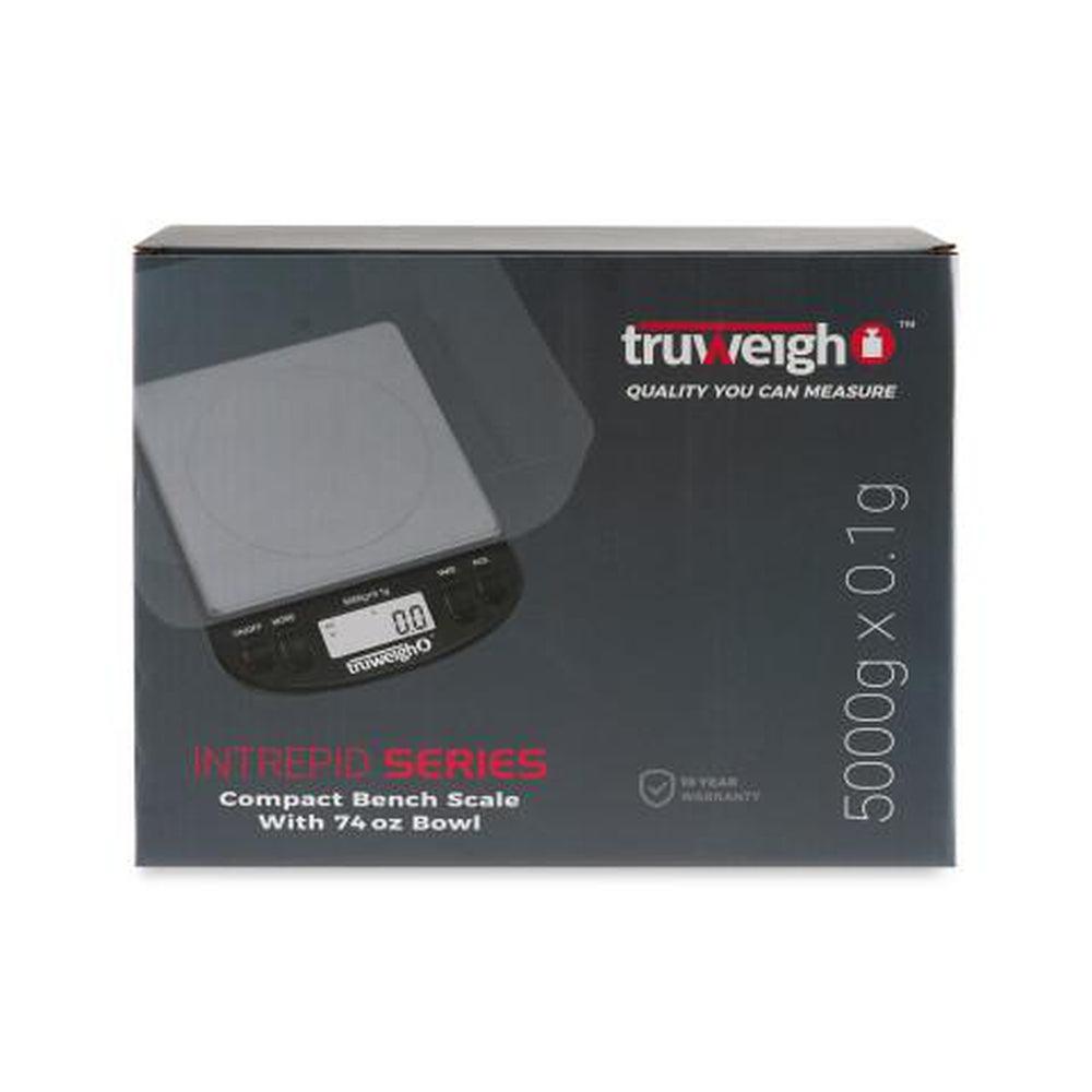 Truweigh Scales 5kg x 0.1g Truweigh Intrepid Series Black Compact Bench Scale with Bowl