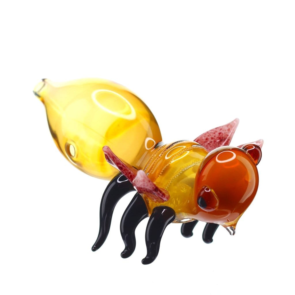 Lotus Glass Flying Bee Save The Bees Dry Pipe