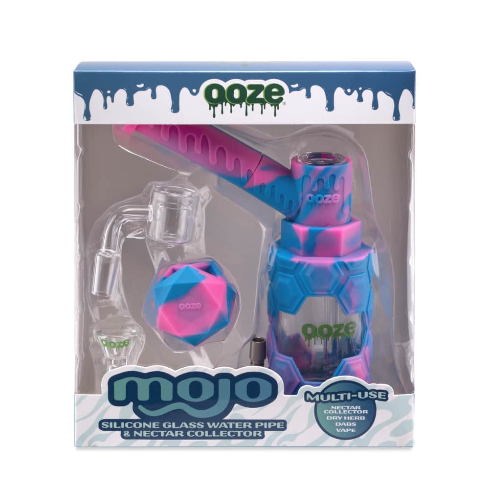 Ooze Silicone and Glass Rasta Ooze Mojo Silicone Water Pipe