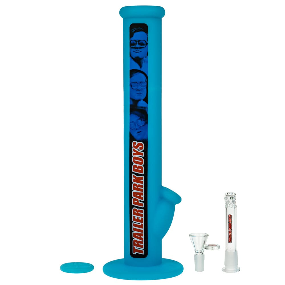 Trailer Park Boys bong Blue Silibong 14" Straight Silicone Water Pipe