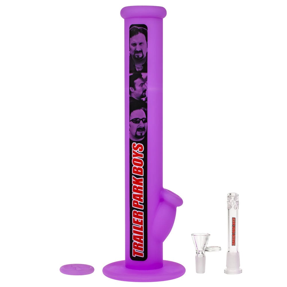 Trailer Park Boys bong Purple Silibong 14" Straight Silicone Water Pipe