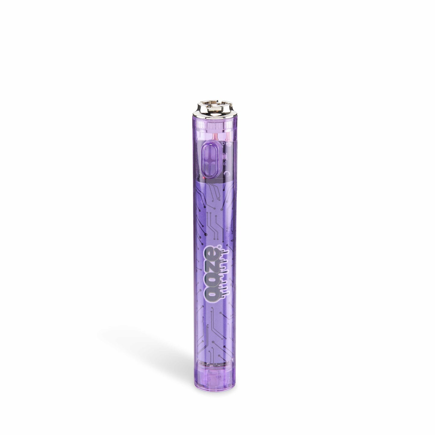 Ooze Batteries and Vapes Ultra Purple Slim Clear Series Transparent 510 Vape Battery