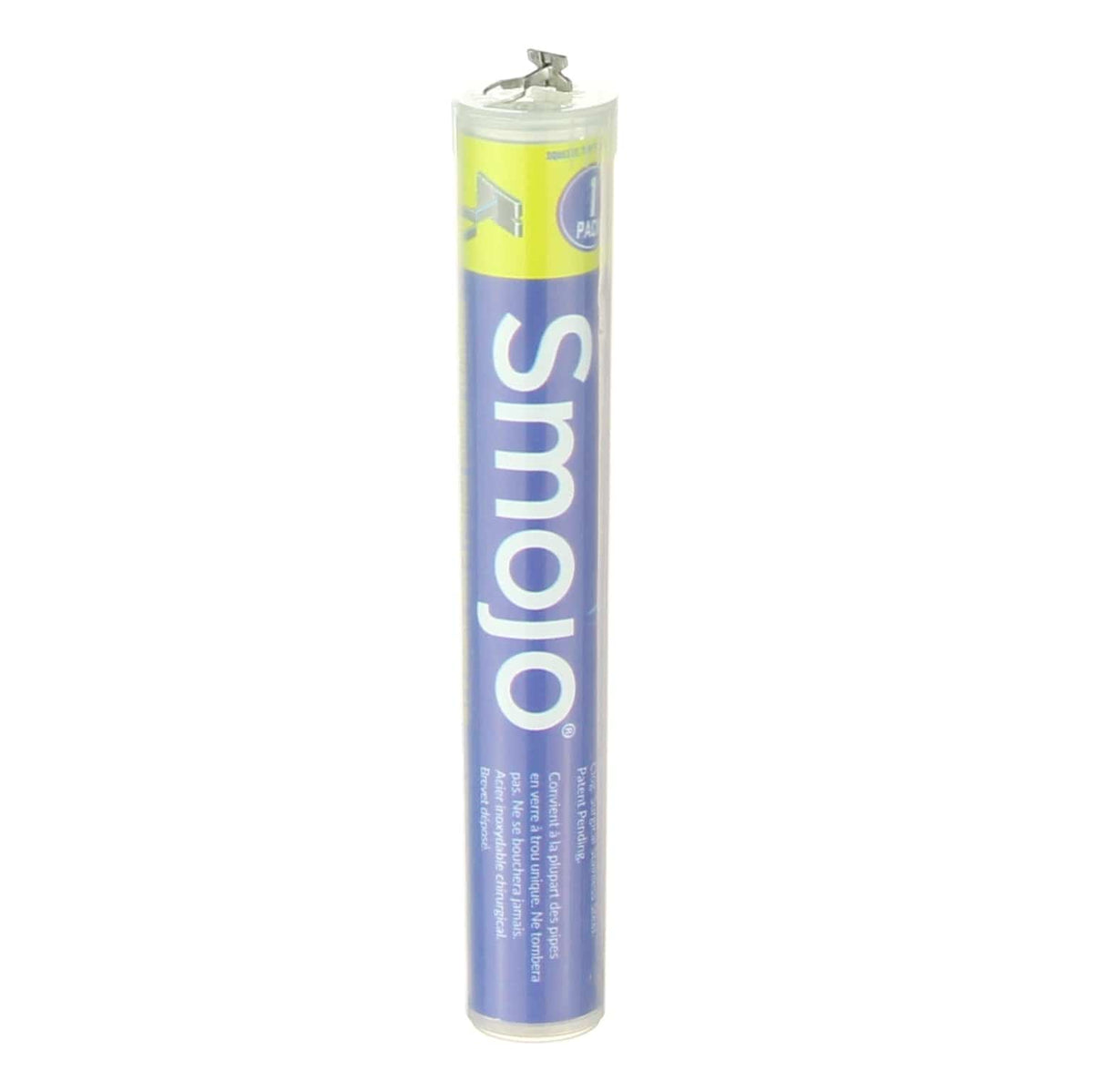 Front view of the Smojo Screen, showcasing its sleek, cylindrical shape with a subtle gradient effect.