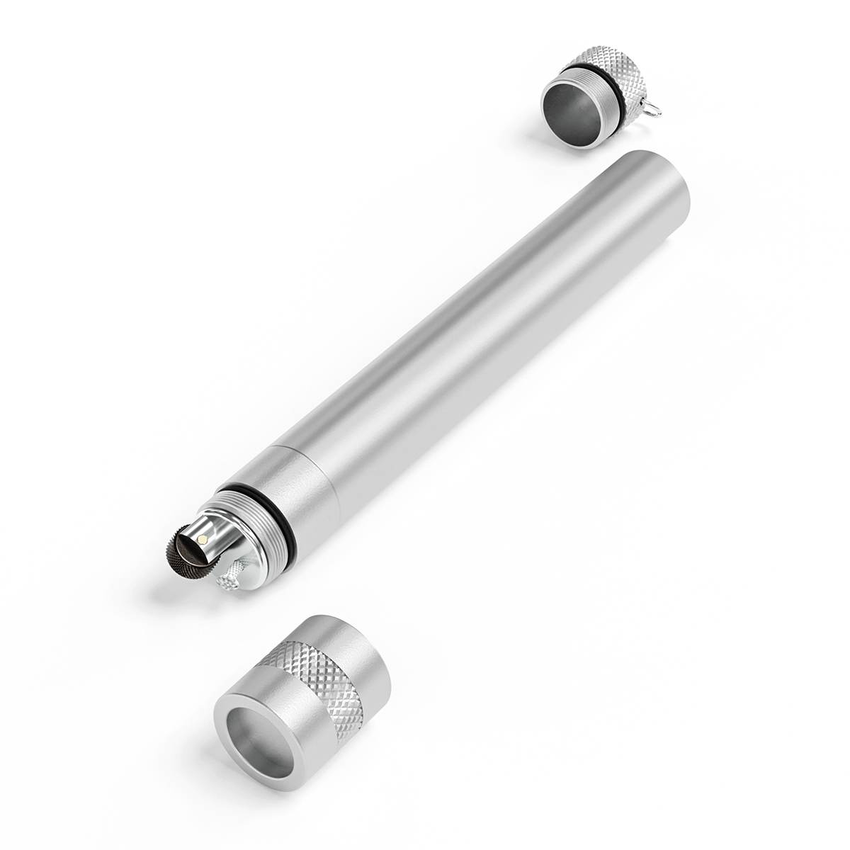 Smoke Honest Silver StashLight - Doob Tube & Refillable Lighter