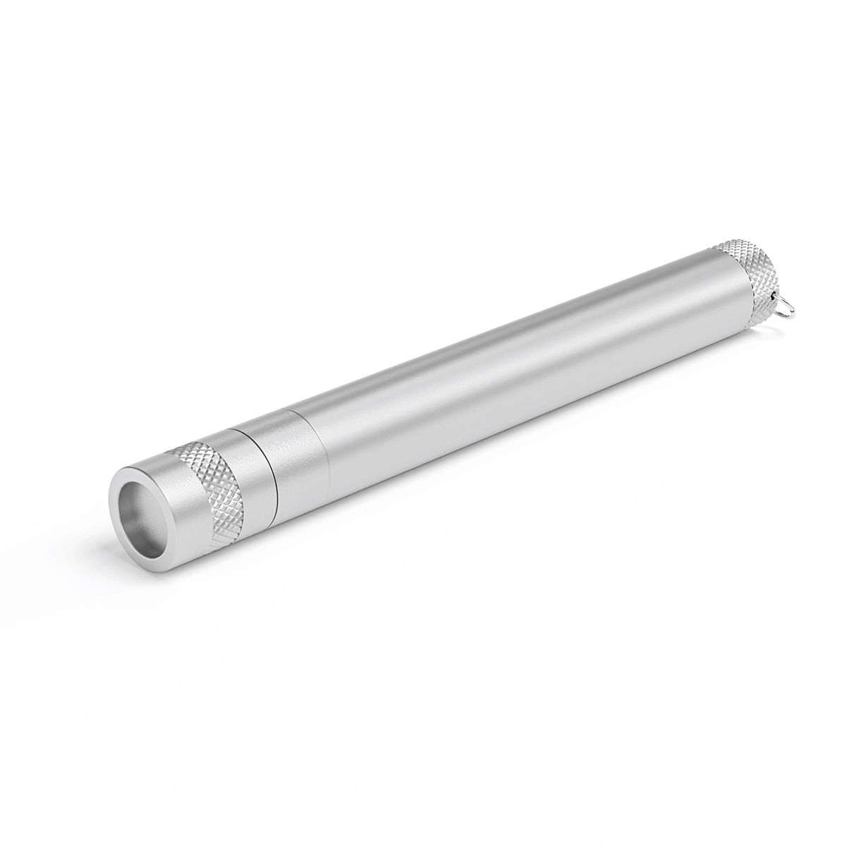 A side view of the StashLight - Doob Tube & Refillable Lighter, showcasing its cylindrical metallic body.