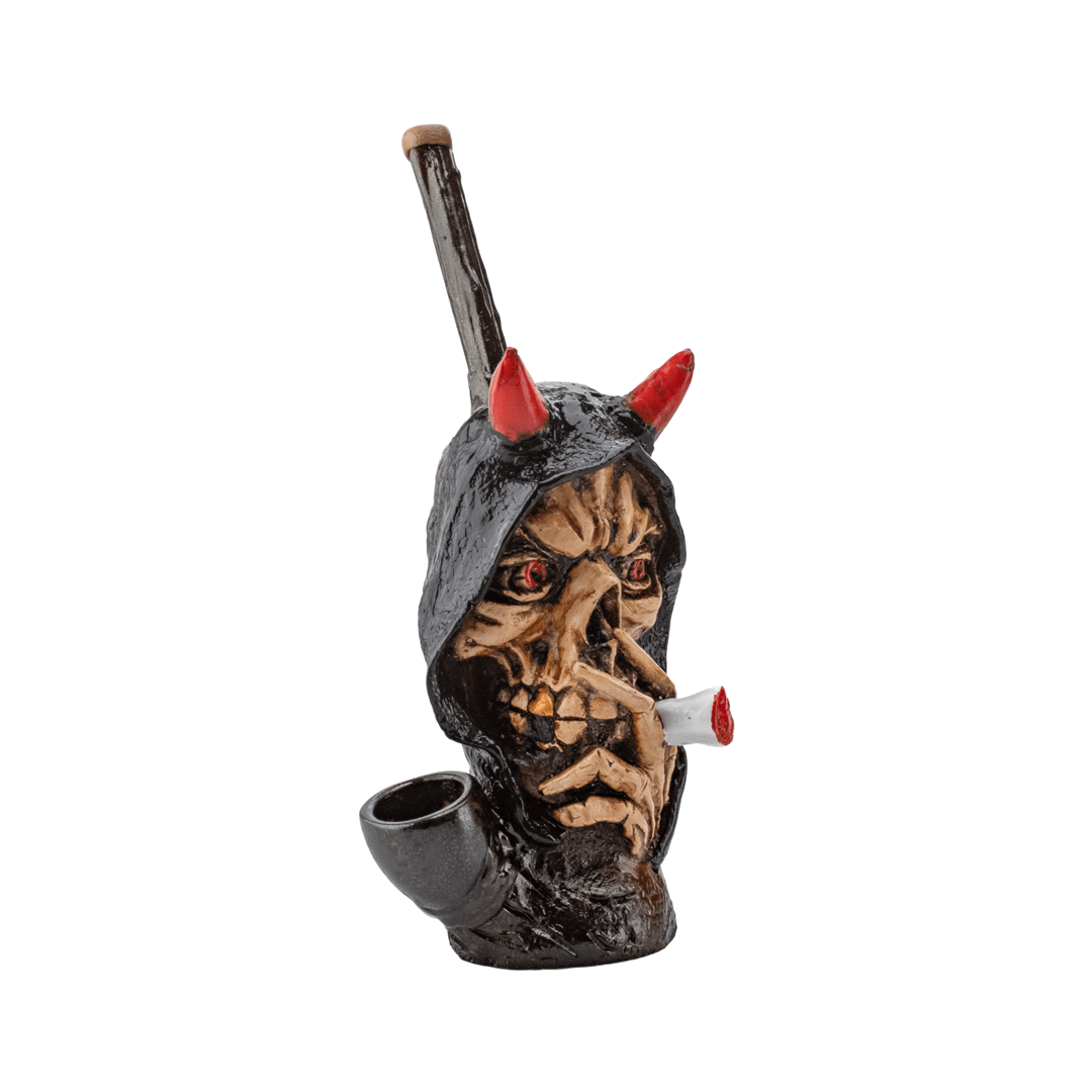 Medusa Customs Smoking Pipes Hooded Demon Medusa Customs Hand Carved Pipes