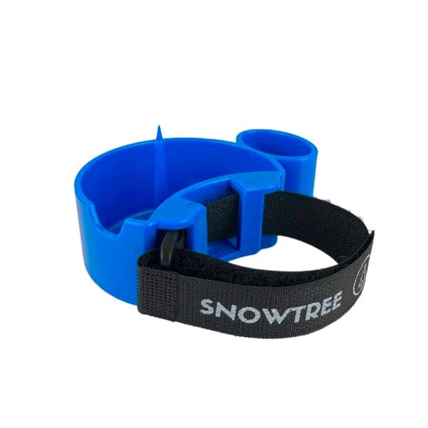 A slightly angled, close-up view of the TreeHouse AshTray, a blue plastic ashtray with a simple, modern design.