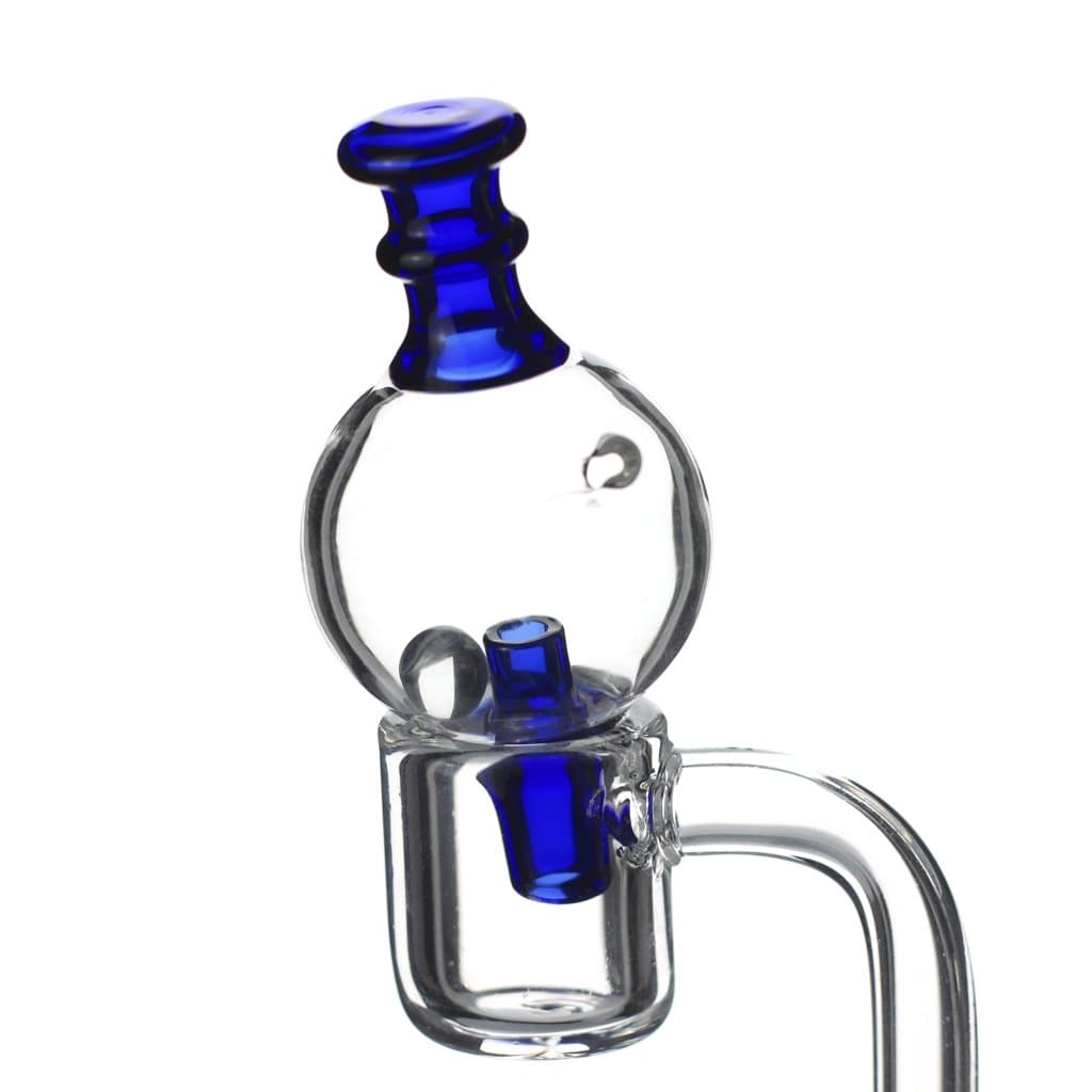Lotus Glass Blue Spinner Pearl Carb Cap