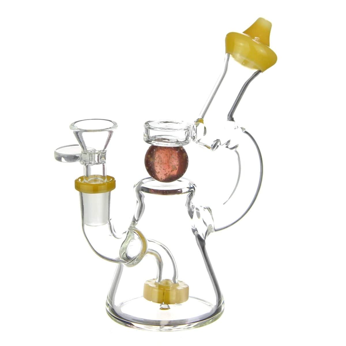 Benext Generation Glass Yellow Spinning Marble Bong