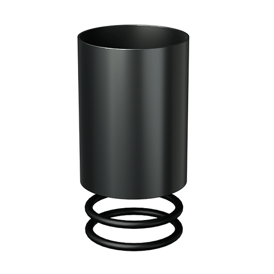 A close-up of the Stündenglass Modül Tank Sleeve with O-Rings, showing the black cylindrical shape and its stacked rubber rings.