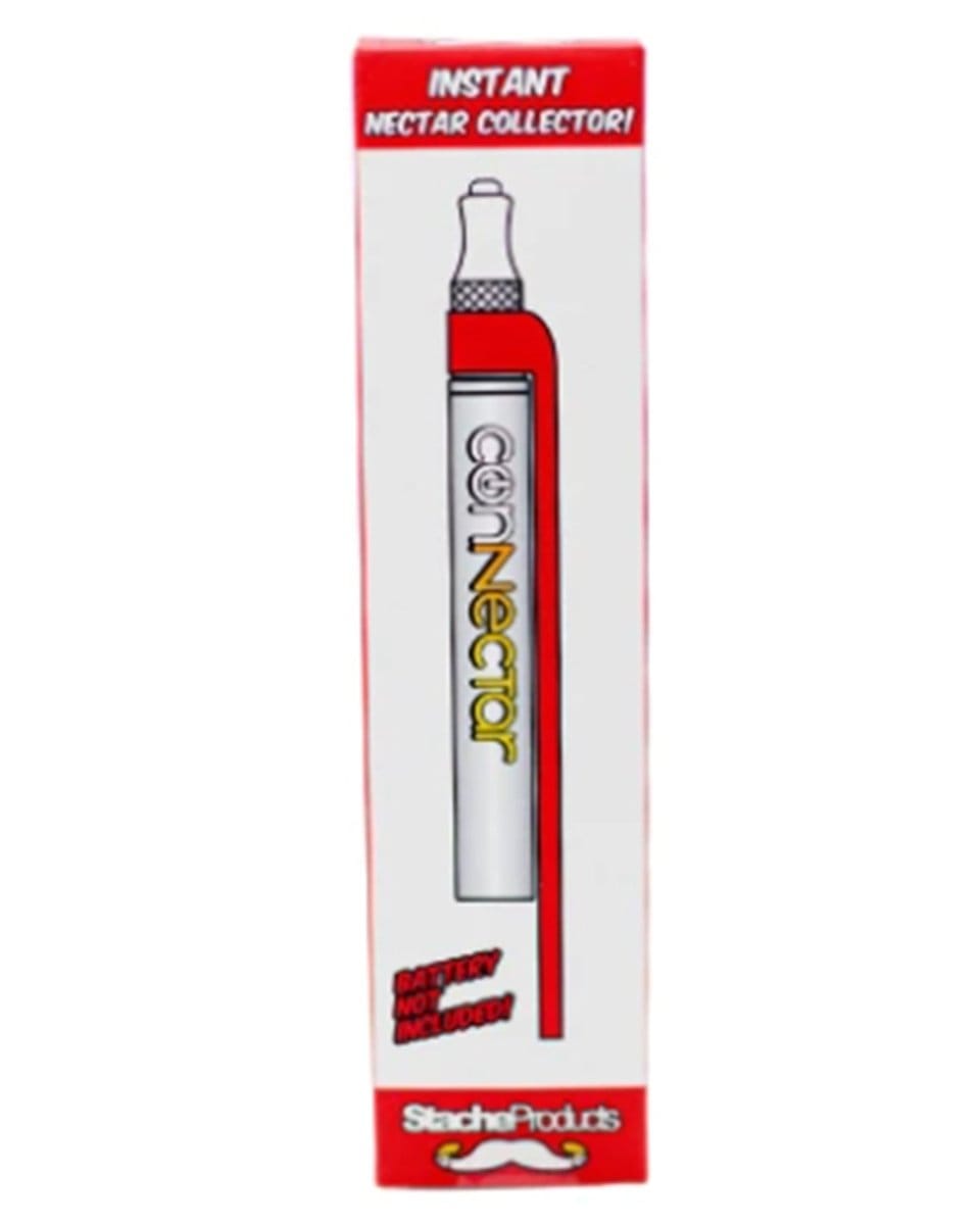 Front view of the ConNectar, a clear glass piece with a simple, cylindrical shape.