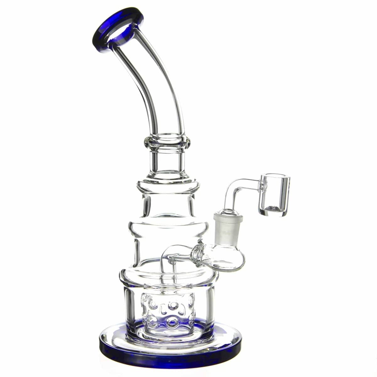 Benext Generation Glass Blue Stacked Cake Dab Rig
