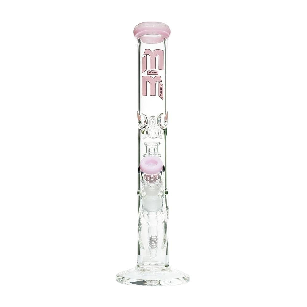 MM-TECH-USA Waterpipe Pink Straight Tube with Chandelier Percolator by M&M Tech