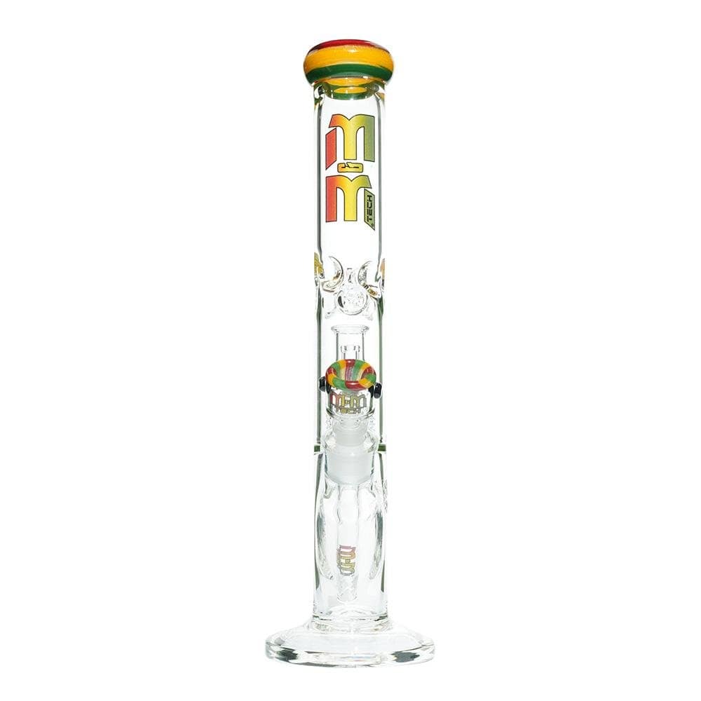 MM-TECH-USA Waterpipe Rasta Straight Tube with Chandelier Percolator by M&M Tech