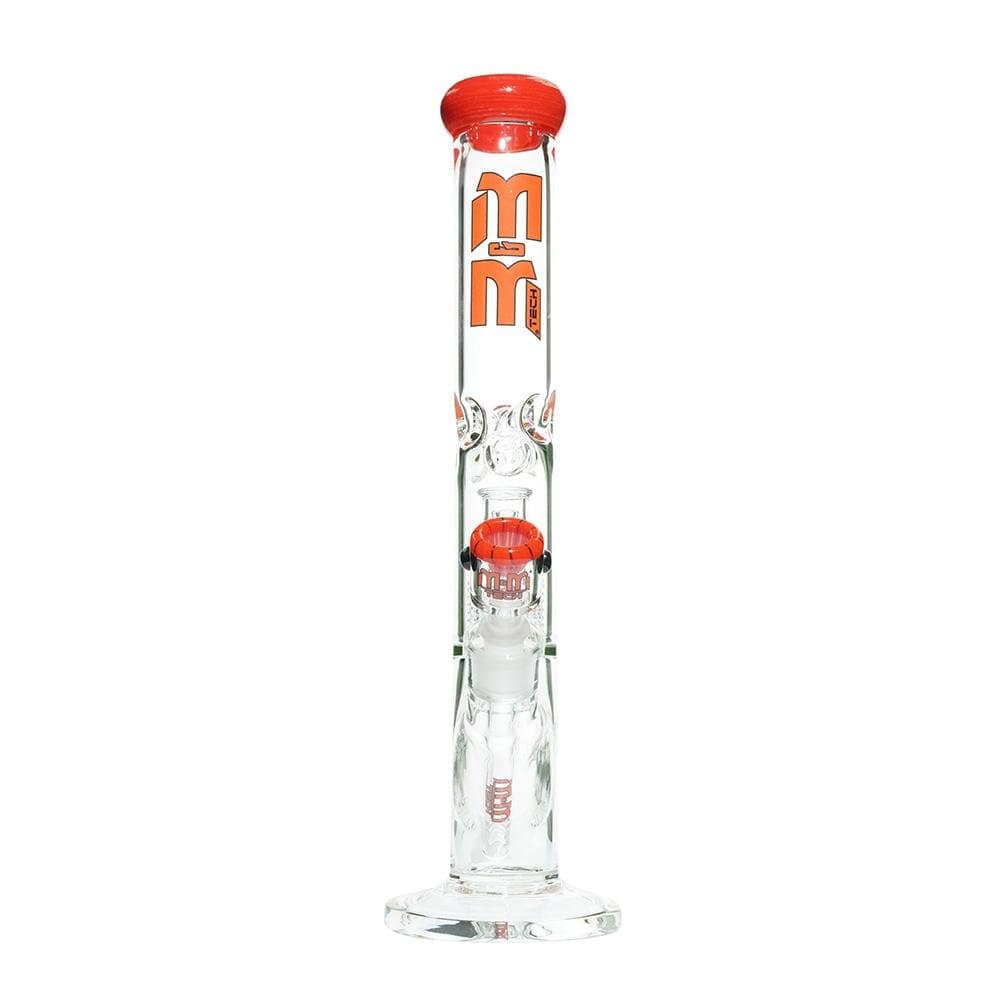 MM-TECH-USA Waterpipe Orange Straight Tube with Chandelier Percolator by M&M Tech