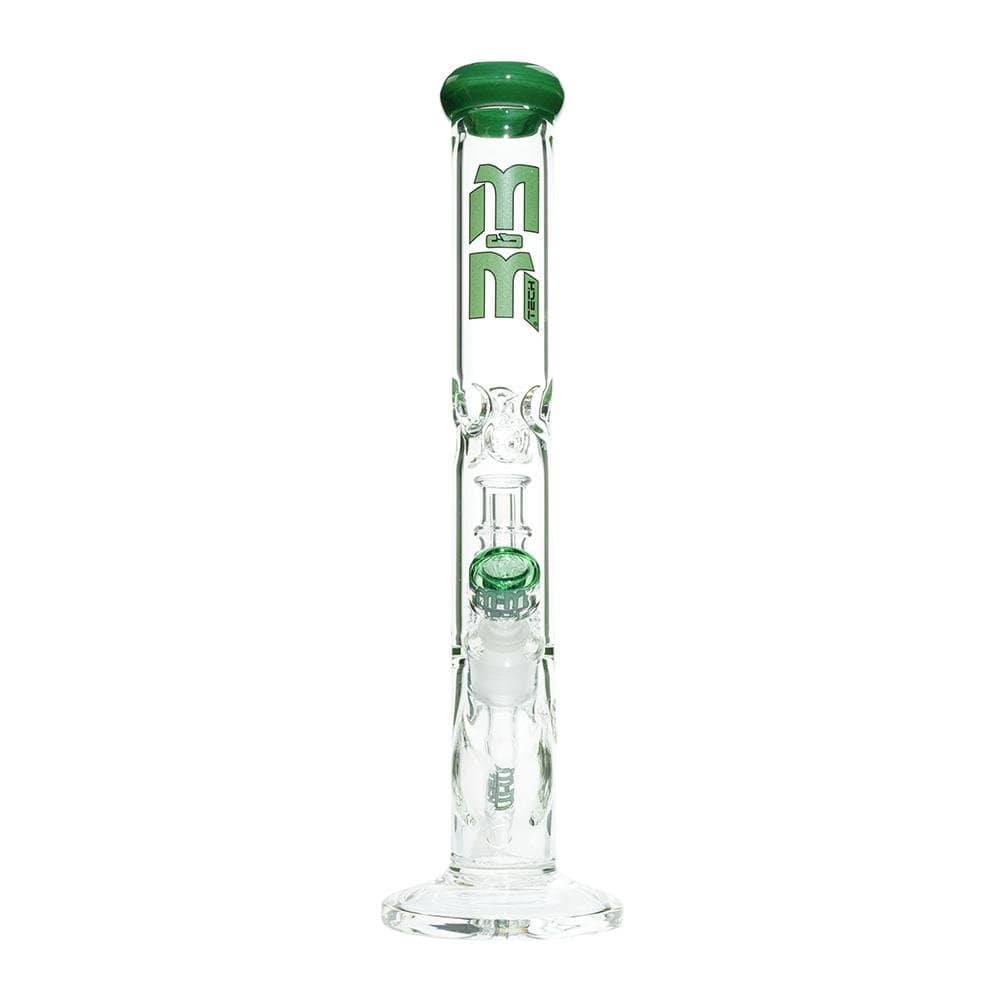 MM-TECH-USA Waterpipe Green Straight Tube with Chandelier Percolator by M&M Tech