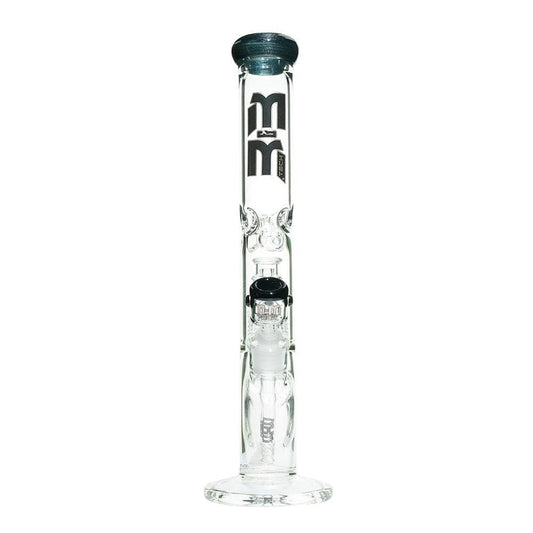 MM-TECH-USA Waterpipe Black Straight Tube with Chandelier Percolator by M&M Tech