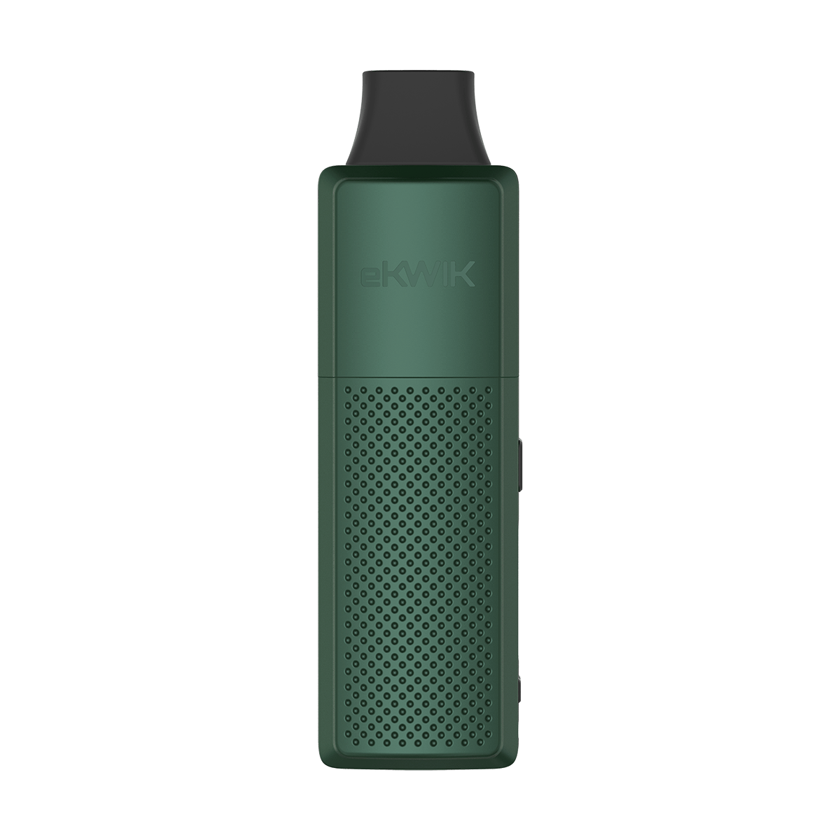Front view of the eKWIK, a sleek, dark-colored device against a neutral backdrop.