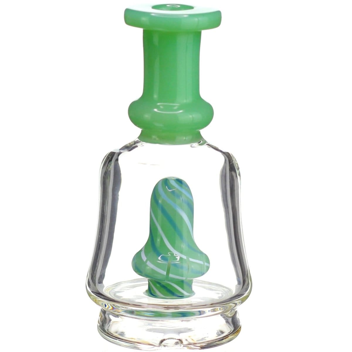 Downtown Wholesale & DI Glass Mint Swirl Showerhead Puffco Glass Attachment