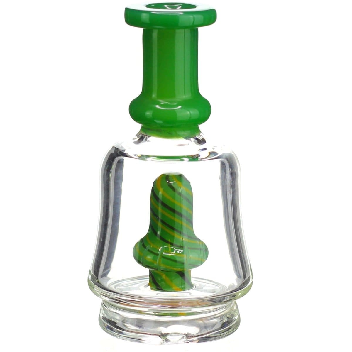 Downtown Wholesale & DI Glass Green Swirl Showerhead Puffco Glass Attachment