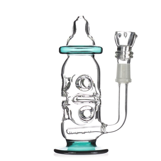 Benext Generation Glass Teal Swiss Fab Baby Bottle 002-SWISS-BOTTLE-DAB-RIG-TEAL(FB)