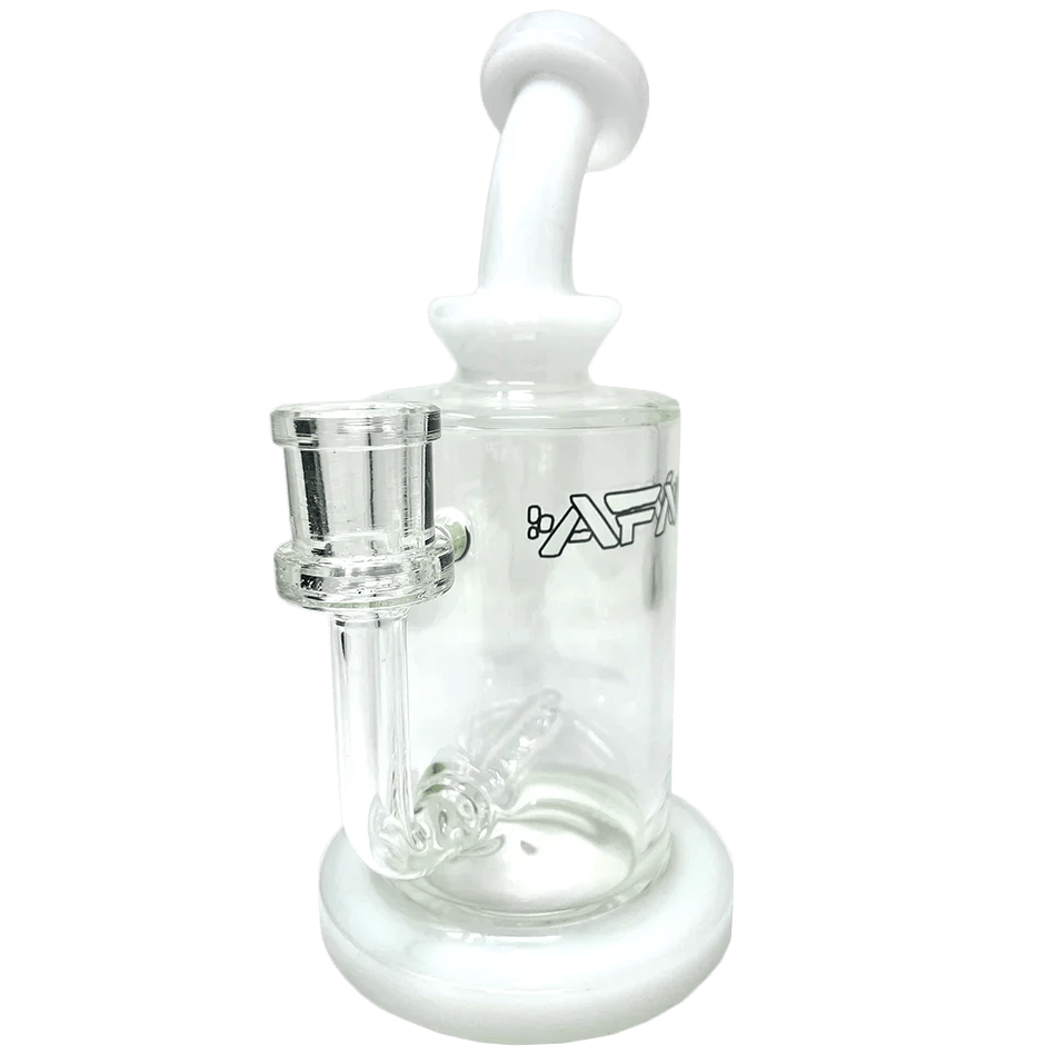 AFM Smoke Dab Rig Ivory 8" Milky Inline Perc Glass Dab Rig