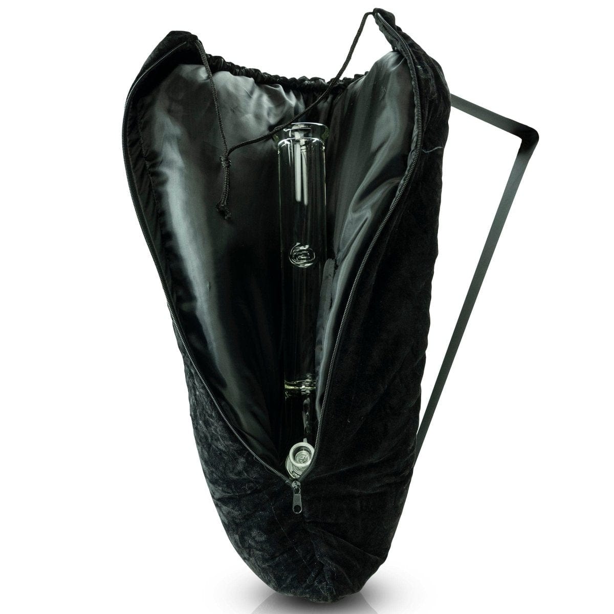 Front view of the Tank MAX - 18 Inch, a black glass piece with a slim profile, dramatically lit against a dark background.