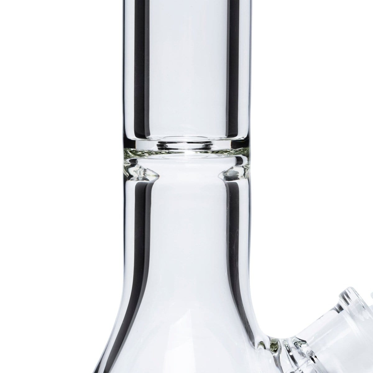 A close-up, angled view of the Tank MAX - 18 Inch, showcasing its clear glass construction and simple cylindrical form.