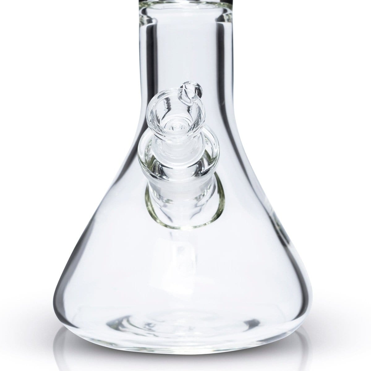 A studio shot of the Tank Mini - 8 Inch, showcasing its clear glass construction and simple beaker shape.