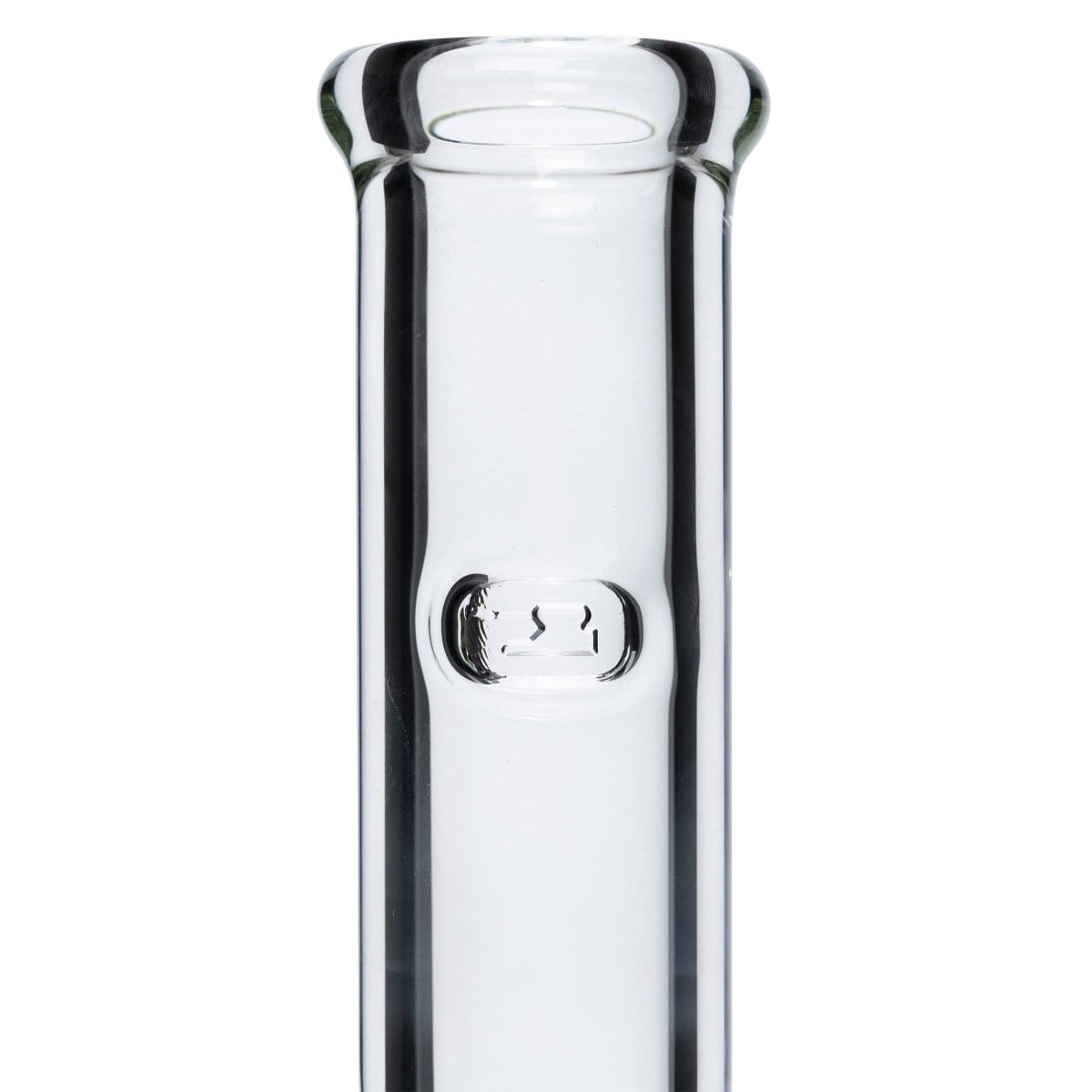 Front view of the 8-inch Tank Mini, a clear glass piece with a simple cylindrical shape and clean lines.