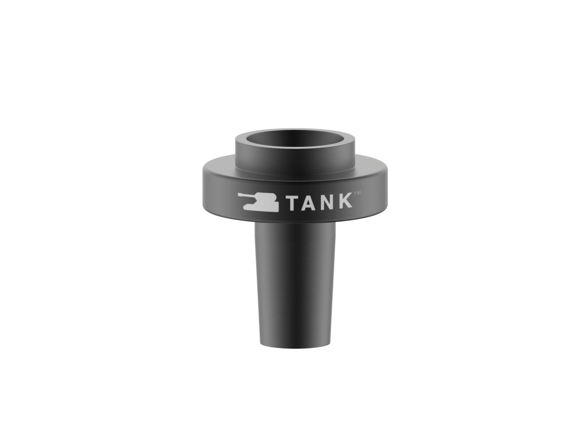 A straight-on view of the 12-inch Tank Straight Tube Bundle, showcasing its simple, cylindrical glass design.