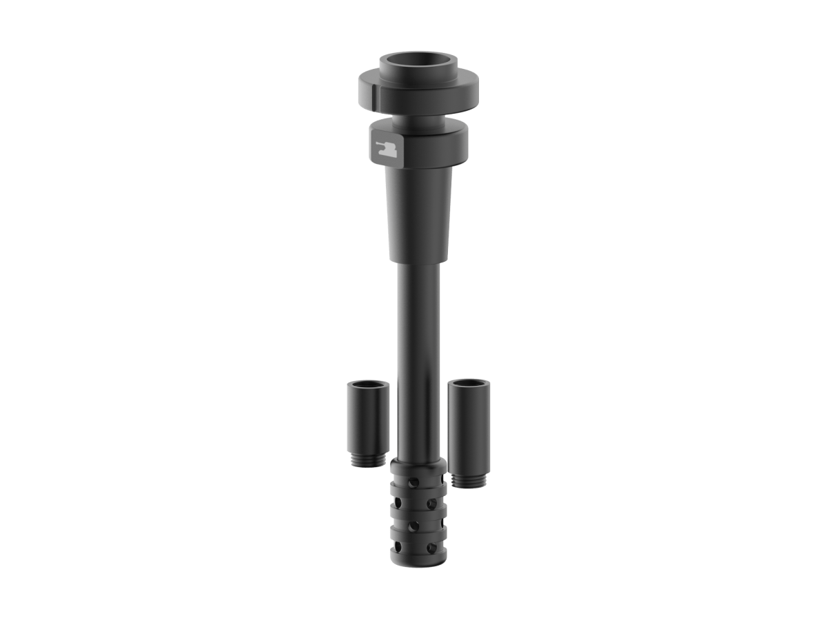 A studio shot of the Tank Straight Tube Bundle - 12 Inch, showing a stack of black tubes arranged vertically against a white background.