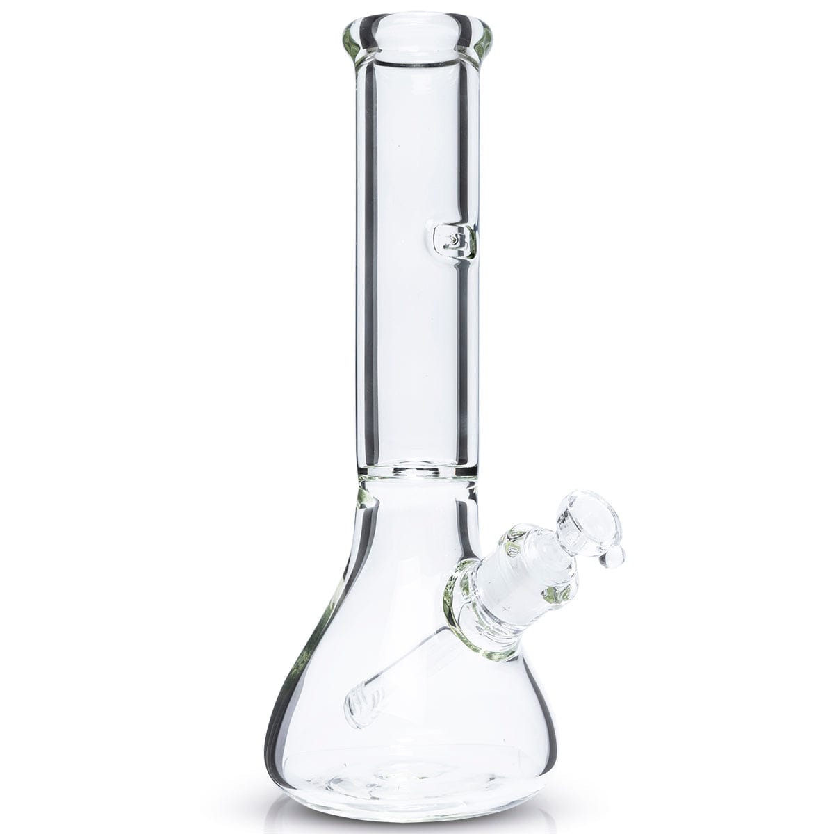 Front view of the 12-inch Original Tank Beaker, a clear glass bong with a classic beaker shape and simple design.
