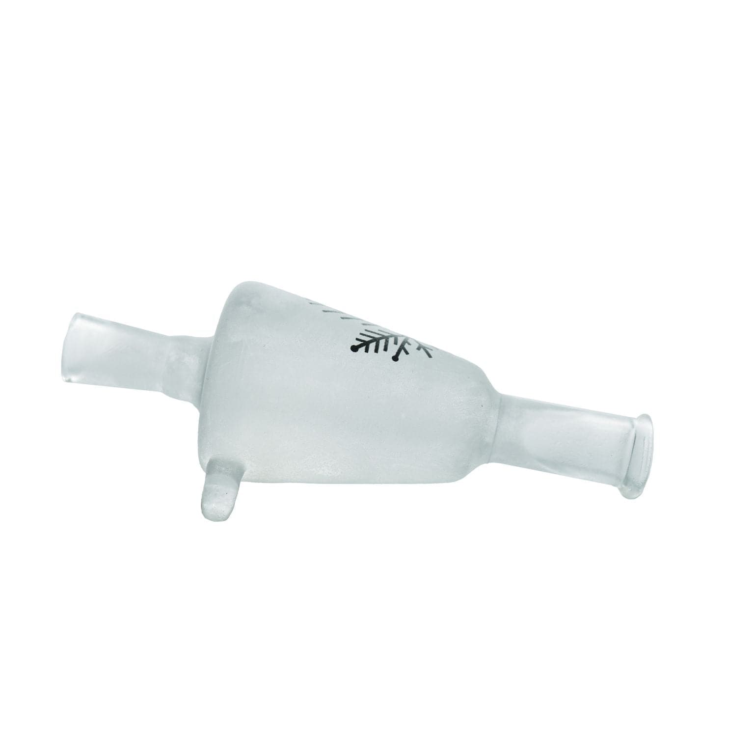 Close-up of the Freeze Pipe Glycerin Blunt Tip, showcasing its clear glass construction and angled mouthpiece in a studio setting.
