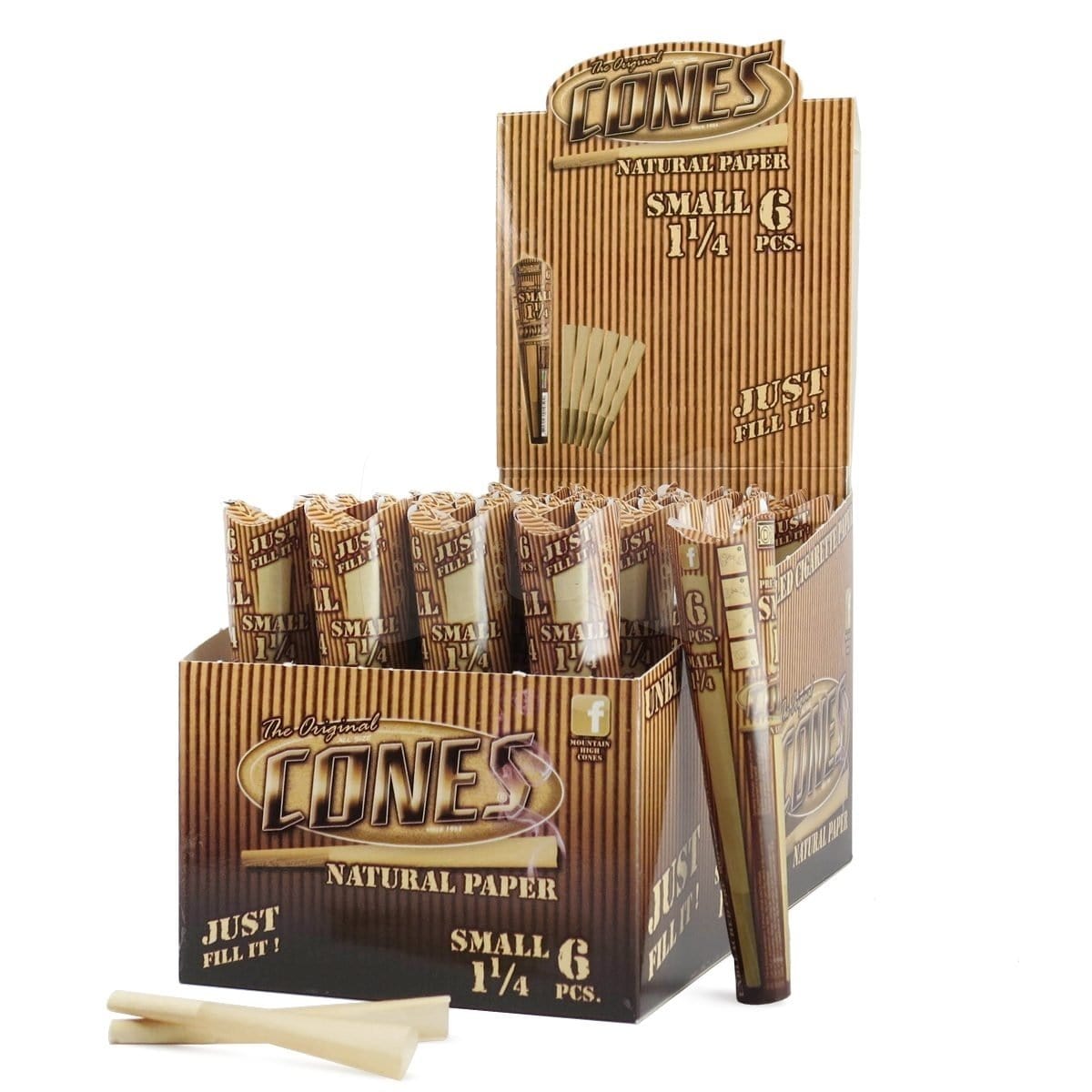 HBI Papers 1 1/4 6 Pack The Original Cones Pre Rolled Cones 400-ORIGINAL-CONES-PRE-ROLL-6-PACK