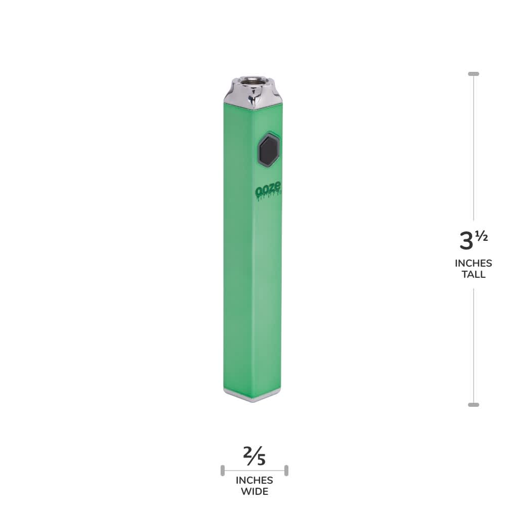 Ooze Batteries and Vapes Ooze Quad 510 Thread 500 mAh Square Vape Pen Battery