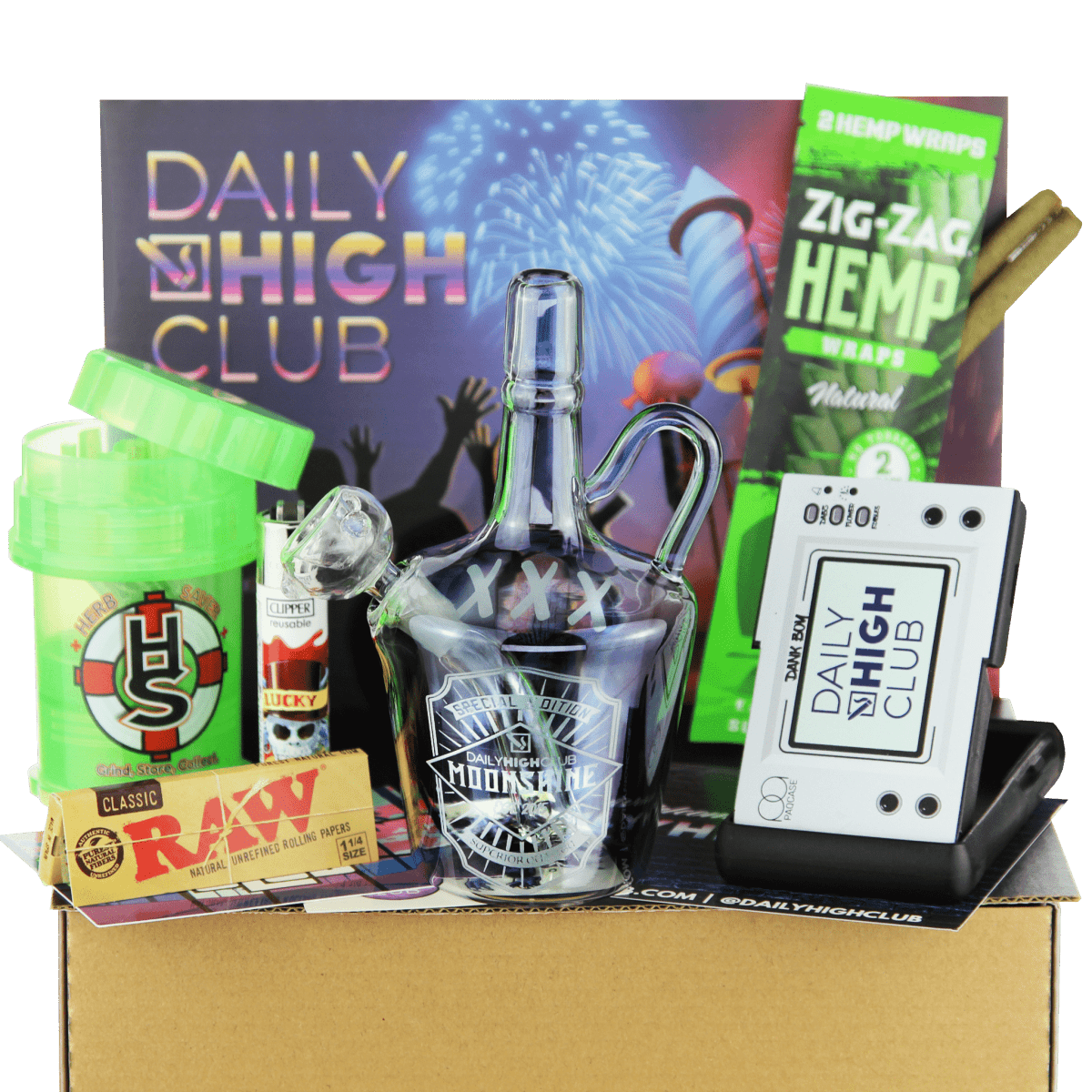 Daily High Club Box January 2022 "New Year's" Smoking Box