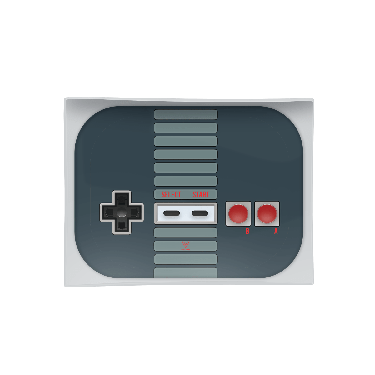 Overhead view of the V-Syndicate Glass Rolling Trays, featuring a rectangular glass surface with a patterned design.