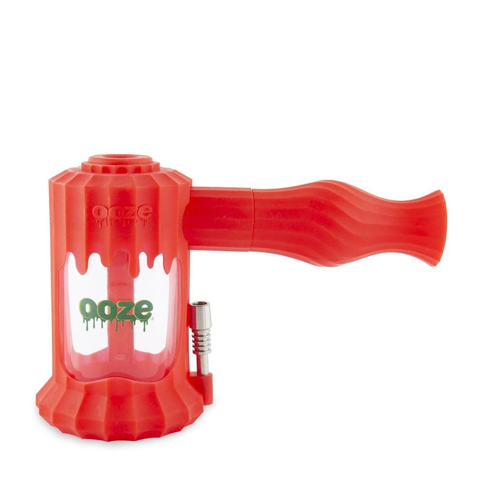 Ooze Bubbler Scarlet Ooze Clobb Silicone Water Pipe and Dab Straw