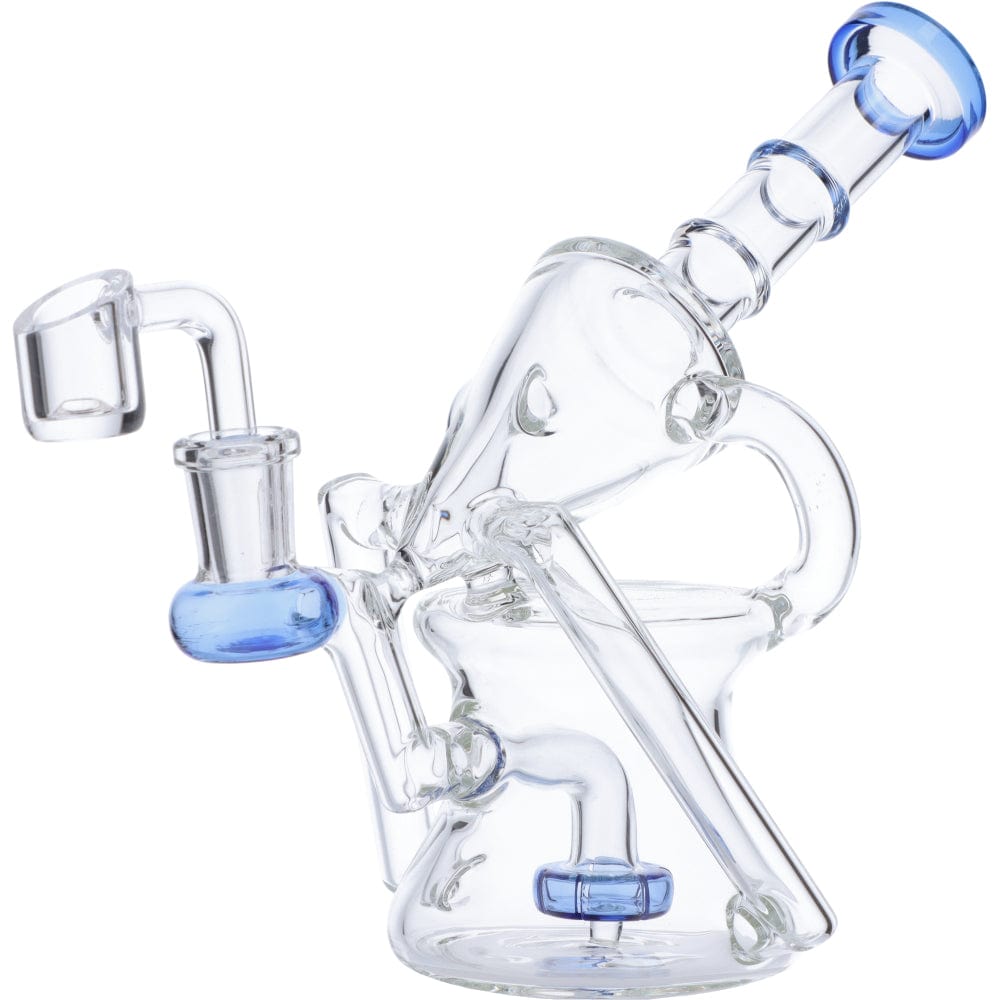 Daily High Club Dab Rig Blue Water Pipe Funnel Perc Recycler